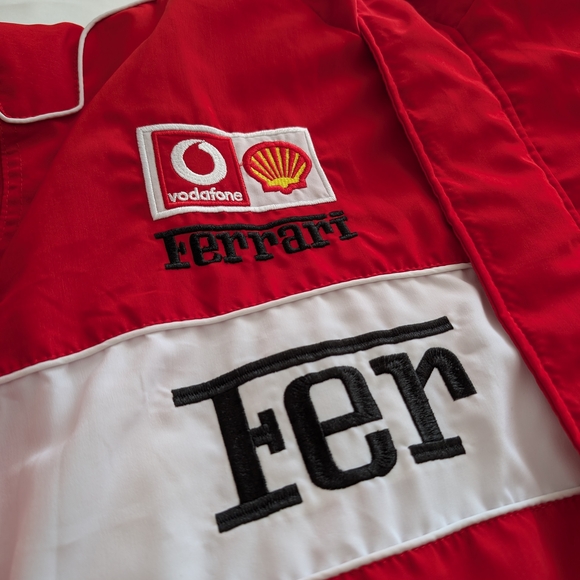 Ferrari Red Racing Jacket with White Panels - Picture 2 of 5